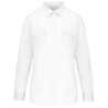 Chemise Safari Manches Longues Femme Blanc – Kariban