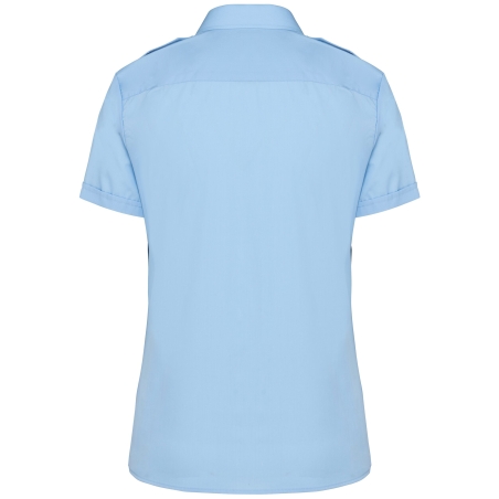 Chemise pilote manches courtes femme Kariban – Ciel – vue 2