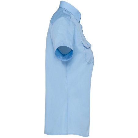 Chemise pilote manches courtes femme Kariban – Ciel – vue 3