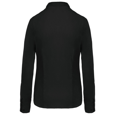 Chemise Popeline Manches Longues Femme Noire Kariban – vue 2