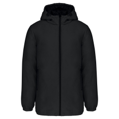 Parka à capuche recyclée unisexe Noir – Kariban