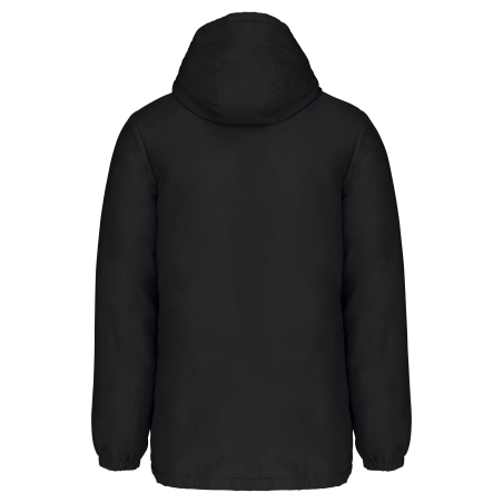 Parka à capuche recyclée unisexe Noir – Kariban – vue 2