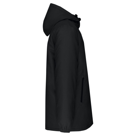 Parka à capuche recyclée unisexe Noir – Kariban – vue 3