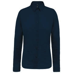 Chemise Popeline Manches Longues Femme Marine – Kariban