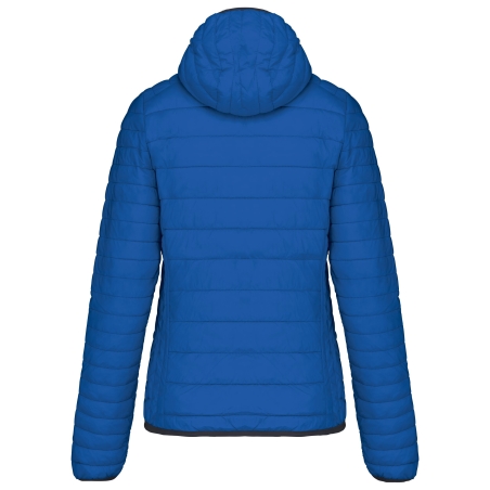 Doudoune légère capuche femme Bleu Kariban – Veste personnalisable – vue 2