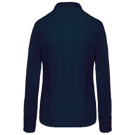 Chemise Popeline Manches Longues Femme Marine – Kariban – vue 2