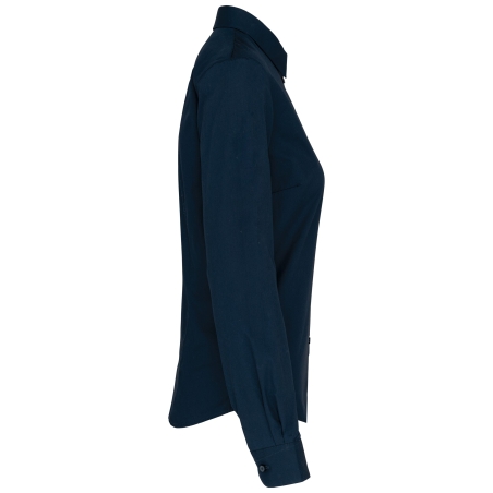 Chemise Popeline Manches Longues Femme Marine – Kariban – vue 3
