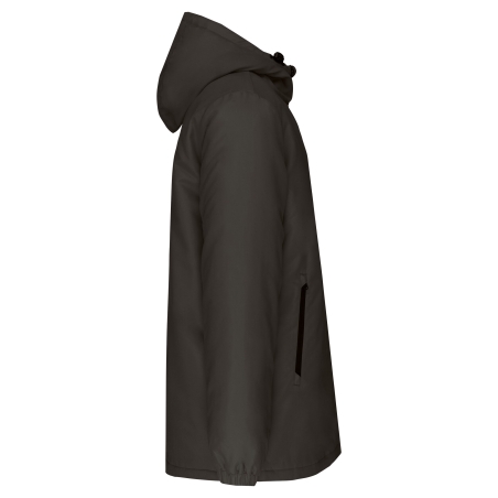 Parka à capuche recyclée unisexe Gris – Kariban – vue 3