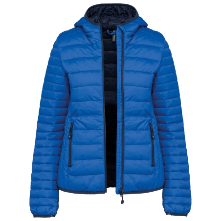 Doudoune légère capuche femme Bleu Kariban – Veste personnalisable – vue 5