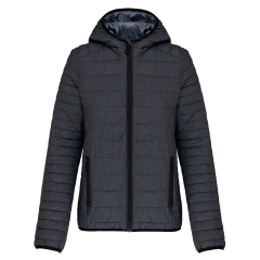 Doudoune légère à capuche femme Kariban – Gris chiné