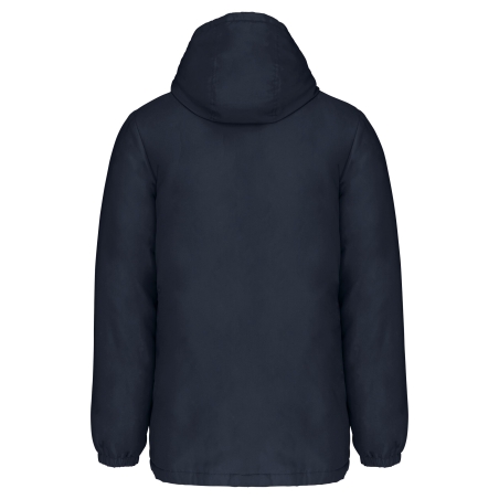 Parka à capuche recyclée unisexe Marine – Kariban – vue 2