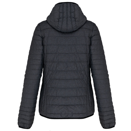 Doudoune légère à capuche femme Kariban – Gris chiné – vue 2