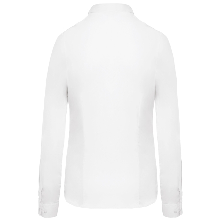 Chemise Popeline Manches Longues Femme Blanc – Kariban – vue 2