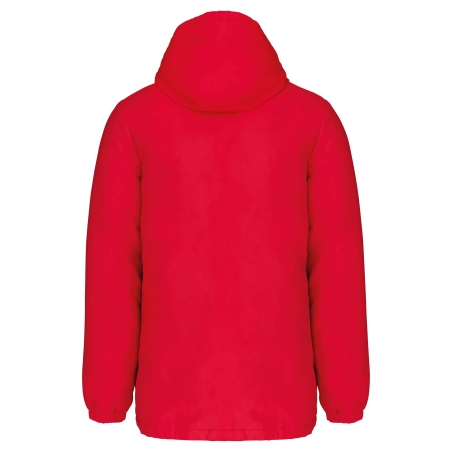 Parka à capuche recyclée unisexe Rouge Kariban – vue 2