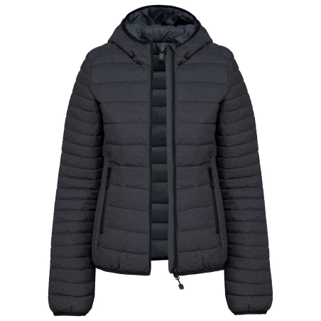 Doudoune légère à capuche femme Kariban – Gris chiné – vue 5