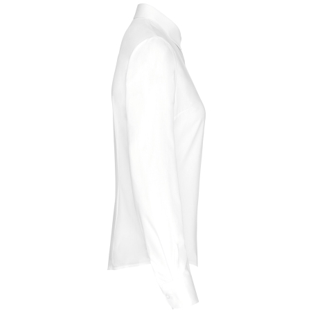 Chemise Popeline Manches Longues Femme Blanc – Kariban – vue 3
