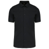 Chemise coton élasthanne manches courtes Kariban – Noir