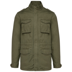 Veste safari homme Kariban – Vert Washed Light Khaki