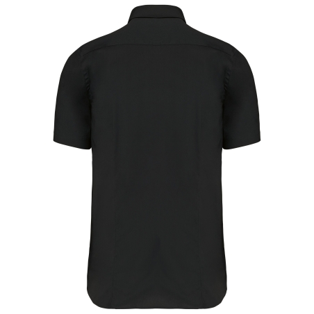 Chemise coton élasthanne manches courtes Kariban – Noir – vue 2