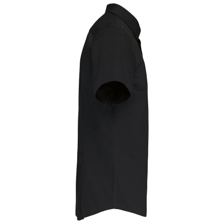 Chemise coton élasthanne manches courtes Kariban – Noir – vue 3
