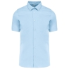Chemise coton élasthanne manches courtes Bleu Kariban