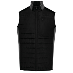 Bodywarmer bi-matière homme Kariban – Noir / Gris chiné