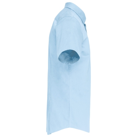 Chemise coton élasthanne manches courtes Bleu Kariban – vue 3