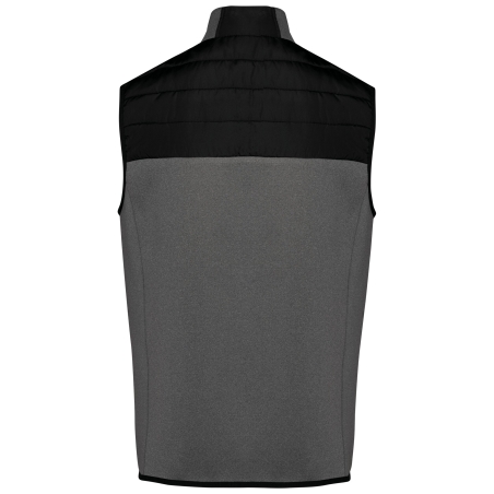 Bodywarmer bi-matière homme Kariban – Noir / Gris chiné – vue 2