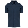 Chemise Manches Courtes Coton Stretch Marine Kariban