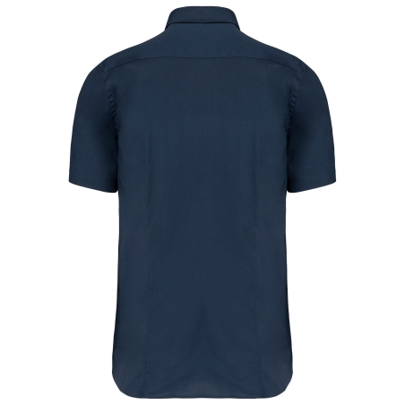 Chemise Manches Courtes Coton Stretch Marine Kariban – vue 2