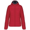 Doudoune légère à capuche femme Rouge Kariban – Personnalisable