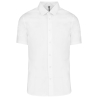 Chemise Blanche Manches Courtes Coton/Élasthanne Kariban