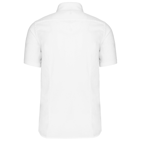 Chemise Blanche Manches Courtes Coton/Élasthanne Kariban – vue 2