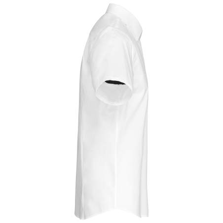 Chemise Blanche Manches Courtes Coton/Élasthanne Kariban – vue 3