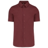 Chemise manches courtes coton stretch Bordeaux Kariban