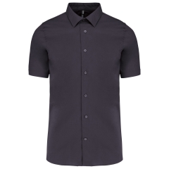 Chemise manches courtes coton stretch Kariban – Gris Zinc