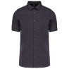Chemise manches courtes coton stretch Kariban – Gris Zinc