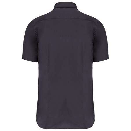 Chemise manches courtes coton stretch Kariban – Gris Zinc – vue 2