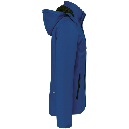 Parka Softshell Doublée Capuche Bleu Royal – Kariban – vue 3