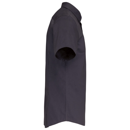 Chemise manches courtes coton stretch Kariban – Gris Zinc – vue 3