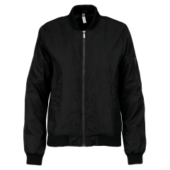 Blouson Bomber Femme Kariban Noir – Veste de Travail Personnalisée