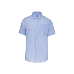 Chemise micro-sergé manches courtes sans repassage Ciel Kariban