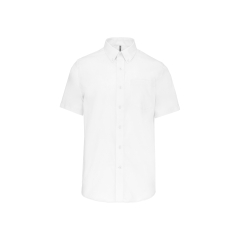 Chemise micro-sergé manches courtes sans repassage Blanc
