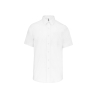 Chemise micro-sergé manches courtes sans repassage Blanc