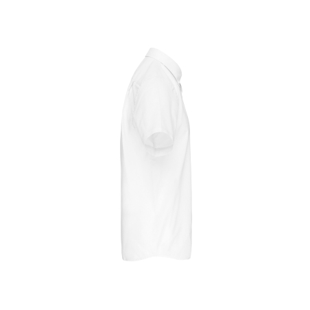 Chemise micro-sergé manches courtes sans repassage Blanc – vue 3