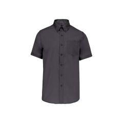 Chemise micro-sergé manches courtes sans repassage Gris Kariban