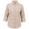 Chemise Popeline Polycoton Manches 3/4 Femme Kariban – Beige