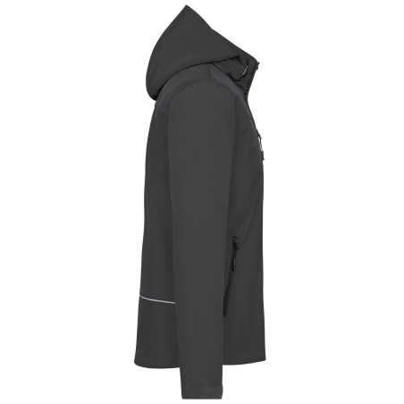 Parka Softshell 3 couches capuche homme Gris Kariban – vue 3