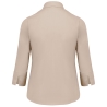 Chemise Popeline Polycoton Manches 3/4 Femme Kariban – Beige – vue 2