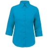 Chemise Popeline Turquoise Manches 3/4 Femme Kariban